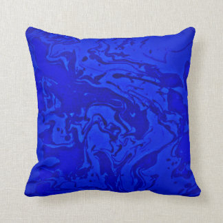 Cobalt blue black swirl dot personalize diy throw pillow