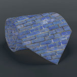 Cobalt Blue Brick Wall Pattern Tie<br><div class="desc">This cool tie is decorated with a cobalt blue brick wall pattern. Perfect gift for a construction worker, builder or mason.</div>