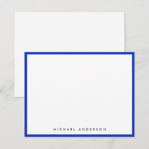 Cobalt Blue Classic Border Correspondence Card