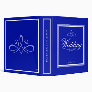 Cobalt blue customizable wedding photo album binder