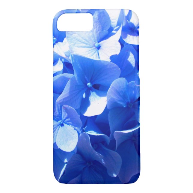 Cobalt blue floral elegant blue hydrangeas  Case-Mate iPhone case (Back)