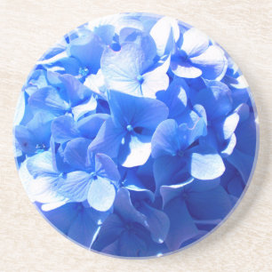 Cobalt blue floral elegant blue hydrangeas  coaster