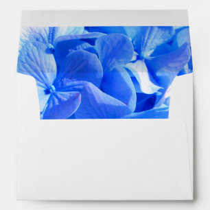 Cobalt blue floral elegant blue hydrangeas  envelope