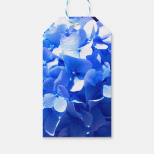 Cobalt blue floral elegant blue hydrangeas gift tags