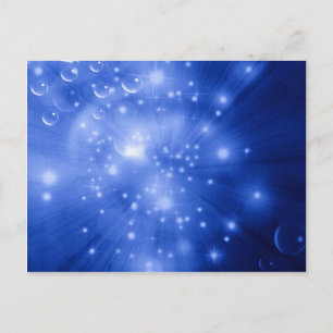 Cobalt Blue Galaxy Burst Postcard