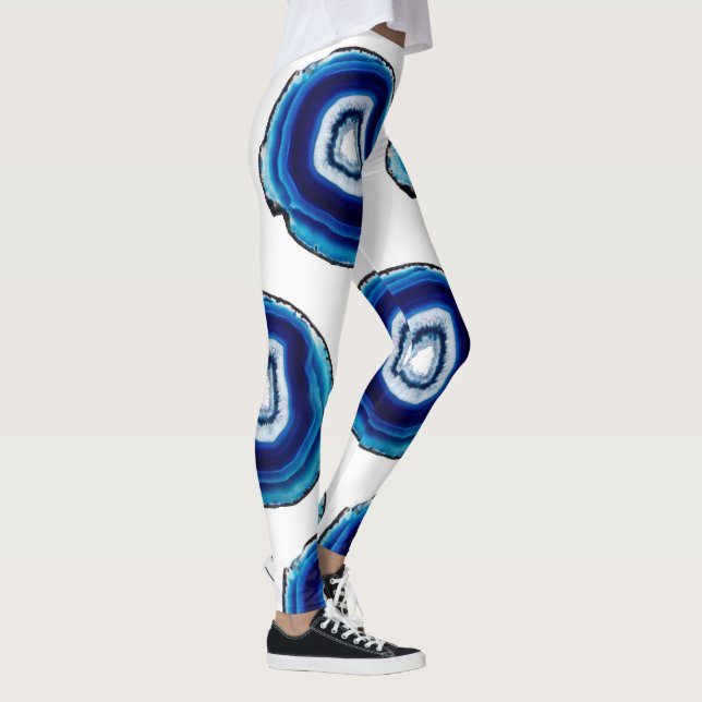 Cobalt blue Geode design Leggings (Right)