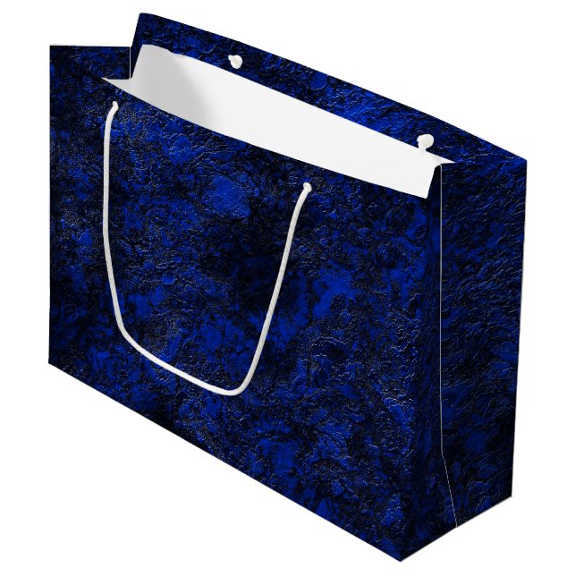 Cobalt blue large gift bag (Front Angled)