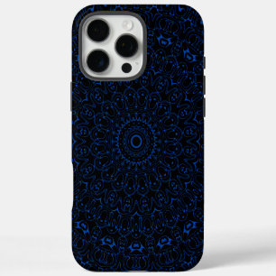 Cobalt Blue Mandala with Intricate Symmetry iPhone 16 Pro Max Case