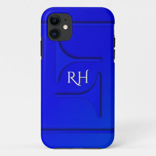 Cobalt Blue Monogram iPhone 11 Case