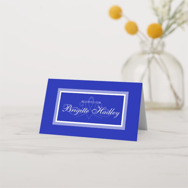 Cobalt blue place card (Front)