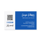 Cobalt Blue QR Code Photo Social Media Icons