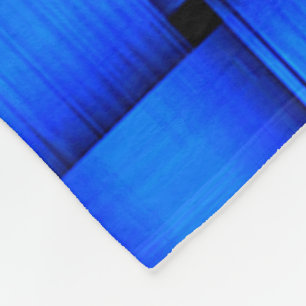 Cobalt Blue Ribbon Fleece Blanket