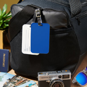 Cobalt Blue Single-Sided Headband with Card Slot Luggage Tag