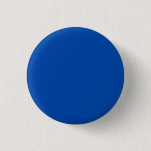 Cobalt Blue Solid Colour 1 Inch Round Button