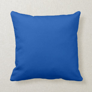 Cobalt Blue Solid Colour Background Throw Pillow