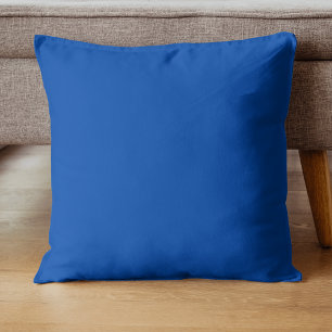 Cobalt Blue Solid Colour   Classic   Elegant Throw Pillow