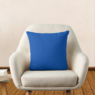 Cobalt Blue Solid Colour Throw Pillow
