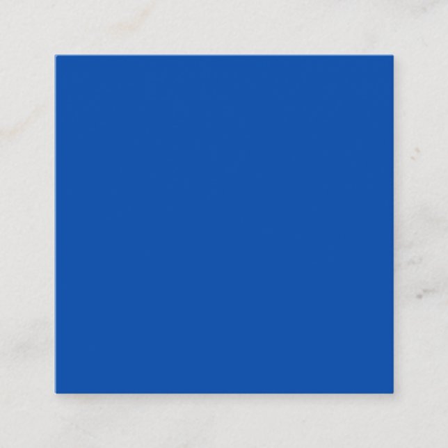 Cobalt Blue Square Business Card (Front)