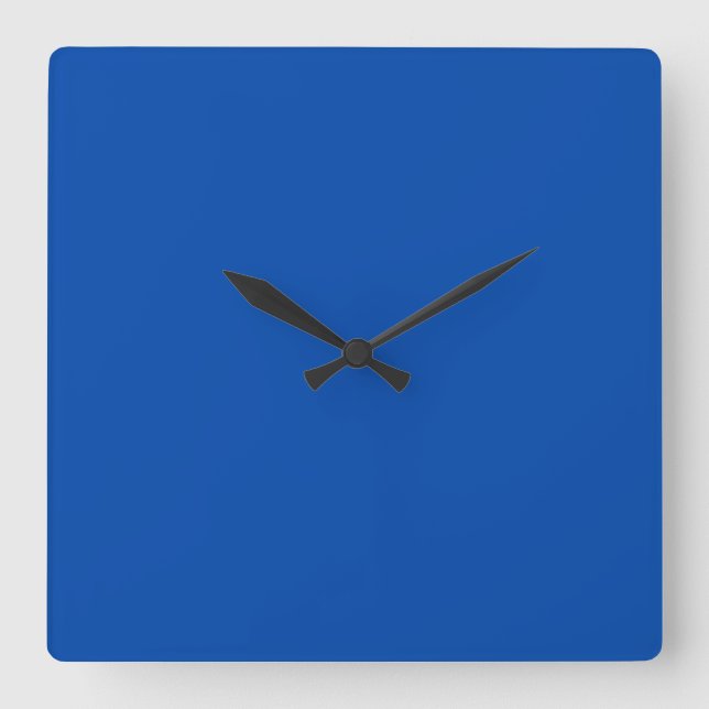 Cobalt Blue Square Wall Clock (Front)