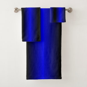 Cobalt Blue Stripe Bath Towel Set
