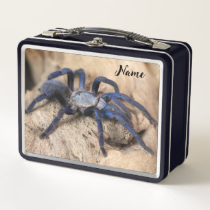 Cobalt Blue Tarantula Spider Metal Lunch Box