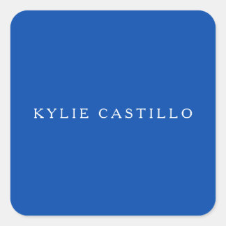 Cobalt Blue Unique Classical Professional Square Sticker