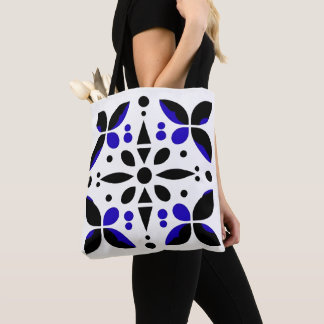Cobalt Classic Tile Pattern Tote Bag