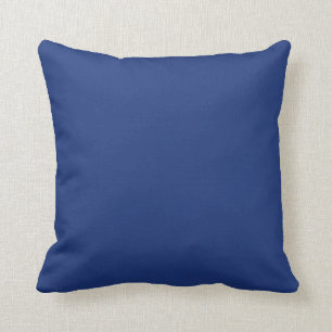 Cobalt Dark Blue Solid Trend Colour Background Throw Pillow