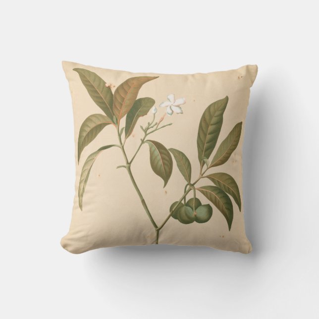 Cobalt Deco Panel I Throw Pillow (Front)