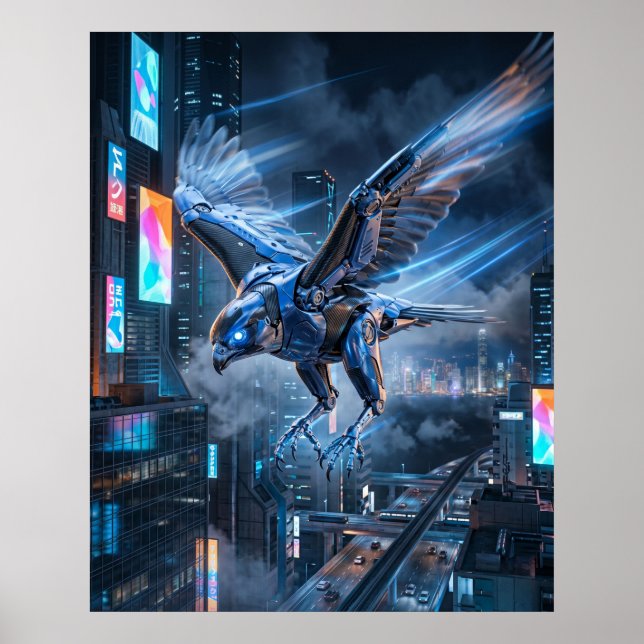 Cobalt Falcon Dive Poster (Front)