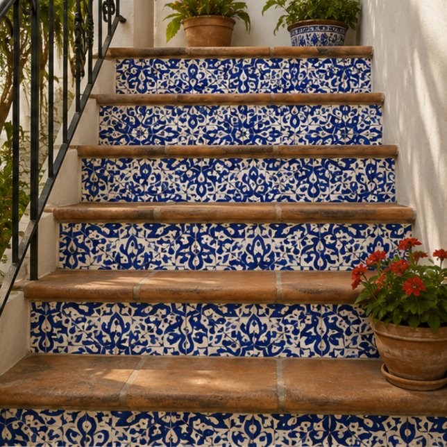 Cobalt Heritage Classic Blue and White Geometric  Tile (Creator Uploaded)