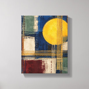 Cobalt Loom with Canary Threads Canvas Print