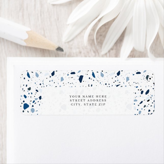 Cobalt Pierre bleu Terrazzo Motif (En situation)