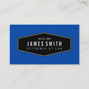 Cobalt Retro Elegant Attorney Business Card