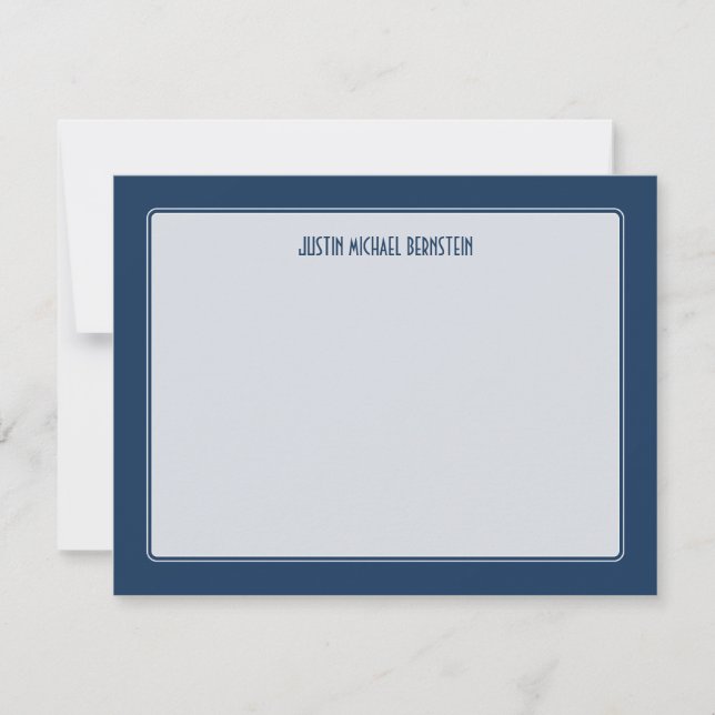 Cobalt Simple Note Card (Front)