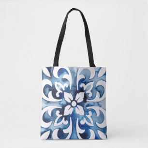 Cobalt Tile II Tote Bag
