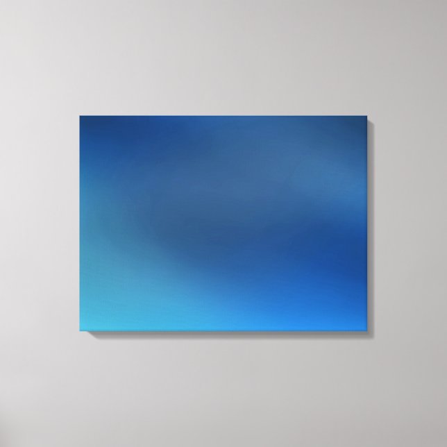 Cobalt Turquoise Blue & Grey Abstract Canvas Print (Front)