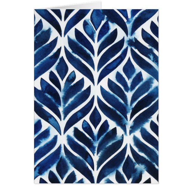 Cobalt Watercolor Tiles IV (Front)