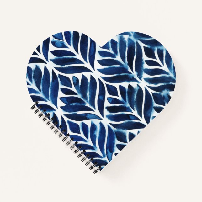 Cobalt Watercolor Tiles IV Notebook (Front)