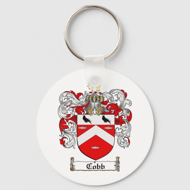 COBB FAMILY CREST -  COBB COAT OF ARMS KEYCHAIN (Front)