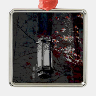 Cobb Hall Lamp With Maroon Ivy Metal Ornament