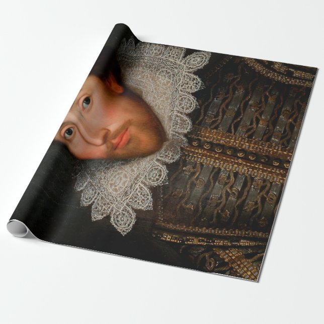 Cobbe Portrait William Shakespeare Wrapping Paper (Unrolled)
