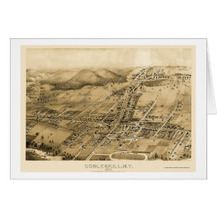 Cobbleskill, carte panoramique de NY - 1883