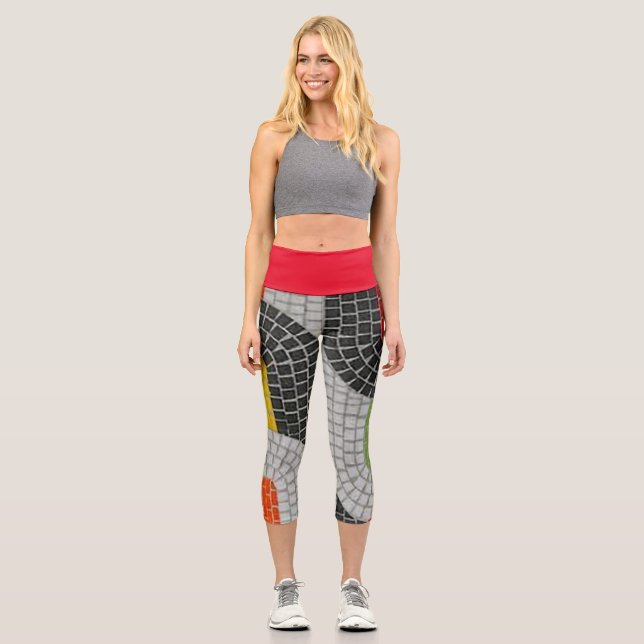 Cobblestone with Colour Women’s Capris (Front)