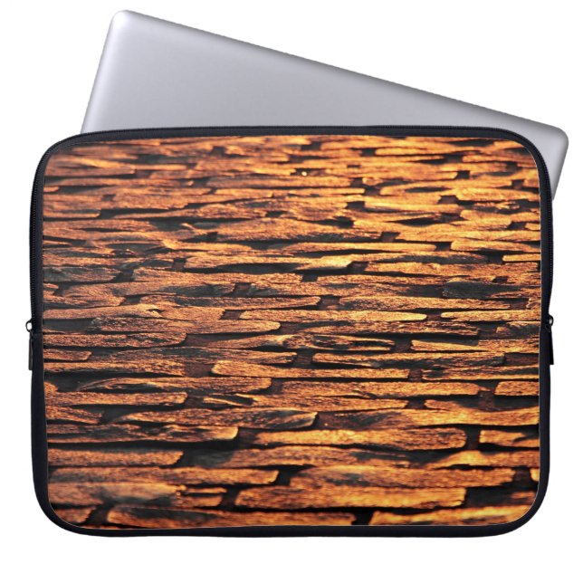 Cobblestones ground texture laptop sleeve (Front)