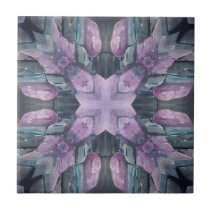 Cobblestones mystical turquoise violet geometric  tile