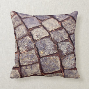 Cobblestones paving stones stones throw pillow