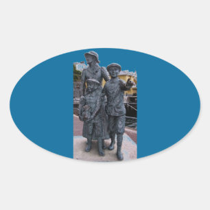 Cobh, Ireland Statues Oval Sticker
