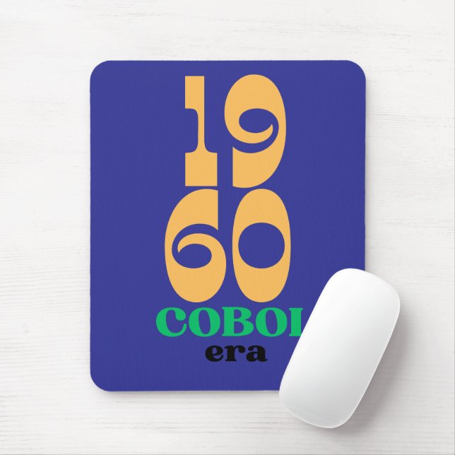 Cobol 1960 Era The Birth of Legacy Code Mouse Pad (With Mouse)