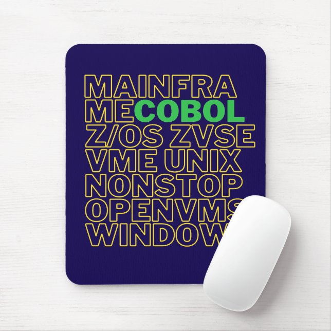 COBOL Language Operating System Platforms  Mouse Pad (With Mouse)
